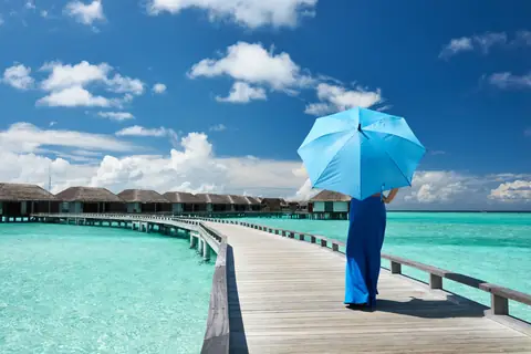 Paraguas con protección solar